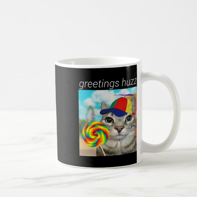 Grüße Huzz Funny Gen Z Gen Alpha Slang Meme Kaffeetasse (Rechts)