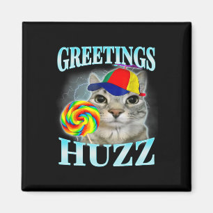 Grüße Huzz Funny Gen Z Gen Alpha Slang Meme Magnet