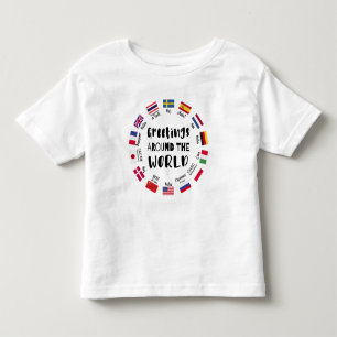 Grüße rund um die Welt, Hallo in allen Sprachen Kleinkind T-shirt
