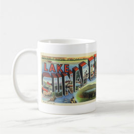 Grüße See Sunapee von der Vintagen Kaffeetasse