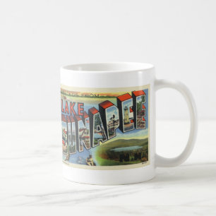 Grüße See Sunapee von der Vintagen Kaffeetasse