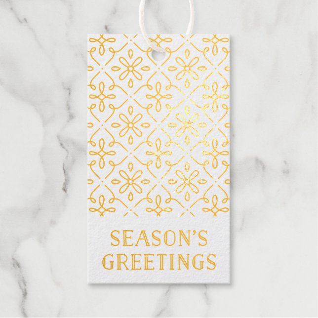 Grüße Tag der Verzierten Rahmensaison durchstöbern Geschenkanhänger (Vorderseite)