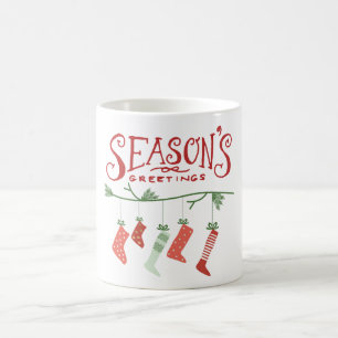 Grüße und Weihnachten-Strumpf der Saison Kaffeetasse