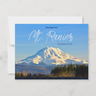 Grüße vom Berg Ranier Washington Postcard Postkarte