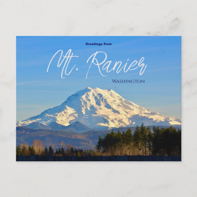Grüße vom Berg Ranier Washington Postcard Postkarte (Vorderseite)