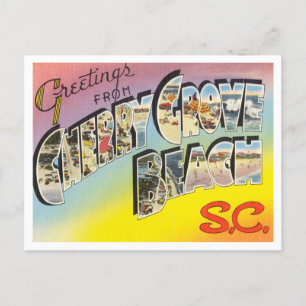Grüße vom Cherry Grove Beach, South Carolina Postkarte