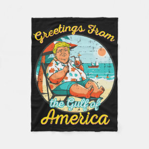 Grüße vom Golf von Amerika Strand Funny Fleecedecke