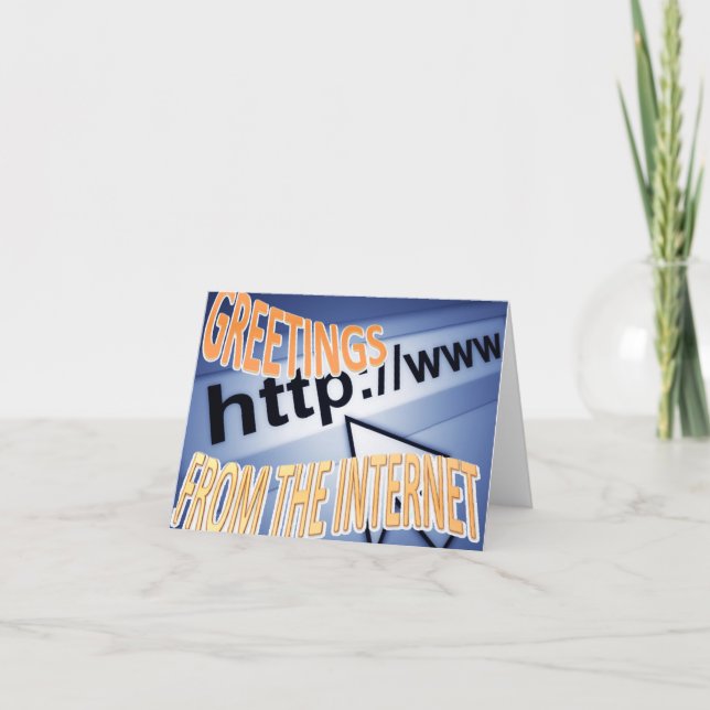 Grüße vom Internet Karte (Vorderseite)