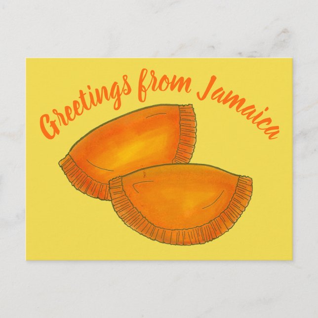Grüße vom Jamaika-Jamaika-Beef-Patty-Feinschmecker Postkarte (Vorderseite)