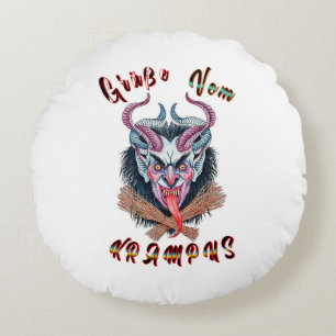Grüße Vom Krampus Weihnachten Devil Krampusnacht Rundes Kissen
