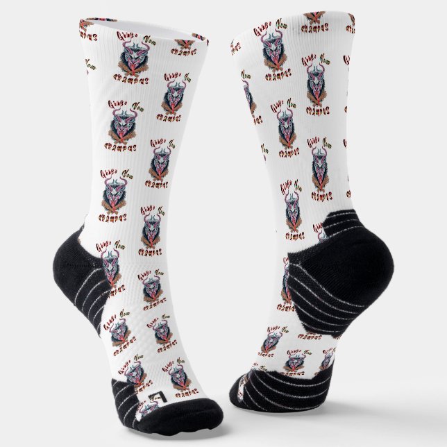 Grüße Vom Krampus Weihnachten Devil Krampusnacht Socken (Gewinkelt)