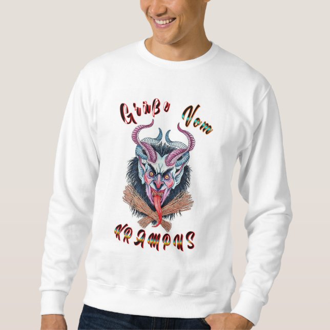 Grüße Vom Krampus Weihnachten Devil Krampusnacht Sweatshirt (Vorderseite)