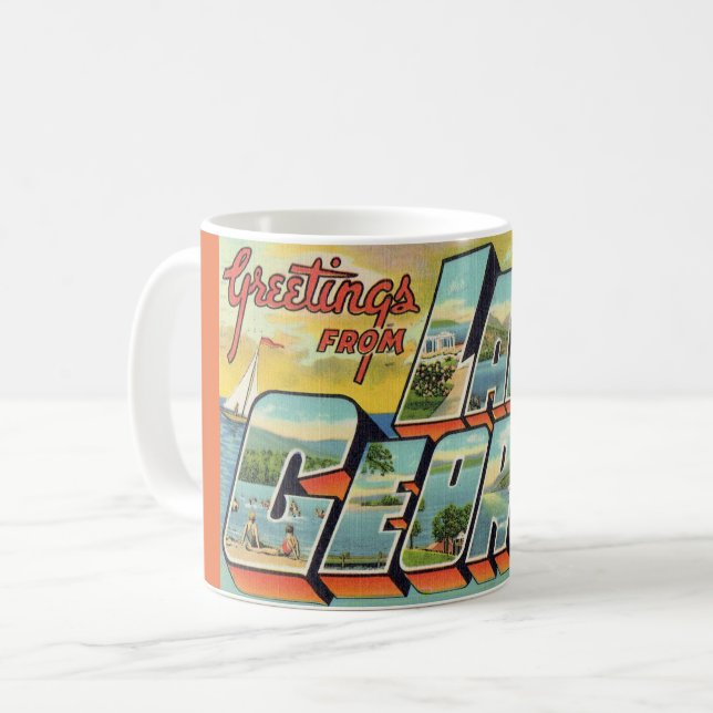 Grüße vom Lake George  Kaffeetasse (Vorderseite Links)
