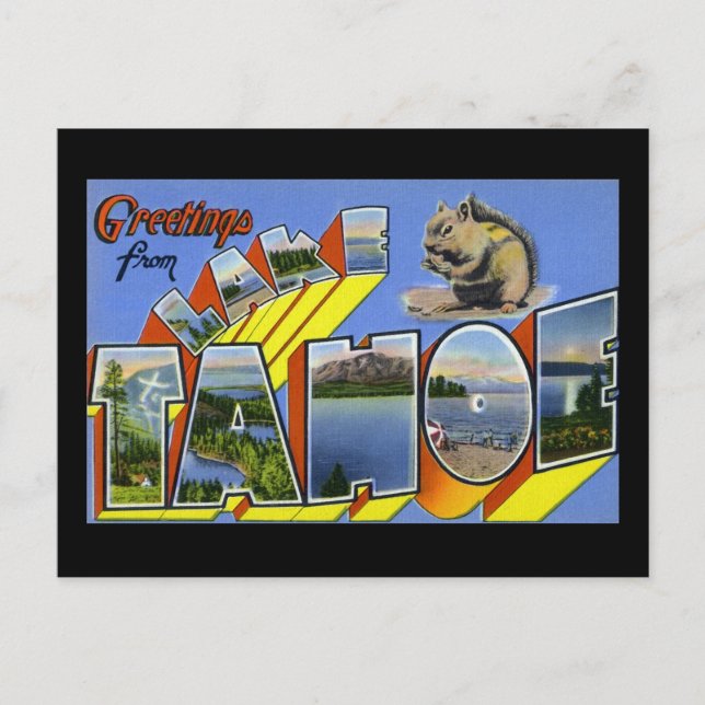 Grüße vom Lake Tahoe Postkarte (Vorderseite)