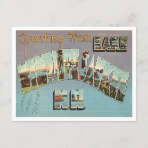 Grüße vom Lake Winnipesaukee, New Hampshire Postkarte