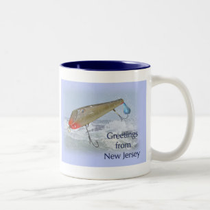 Grüße vom New Jersey Angelköder Zweifarbige Tasse