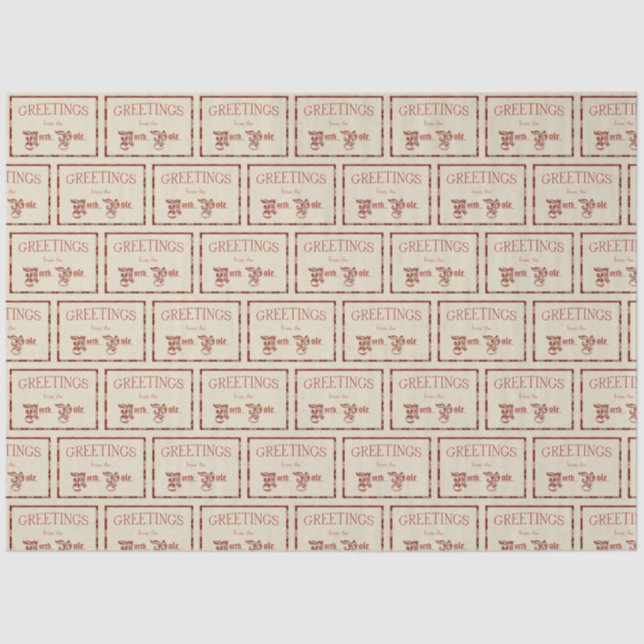 Grüße vom Nordpol Seidenpapier (Vorderseite)