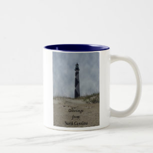 Grüße vom North Carolina Zweifarbige Tasse