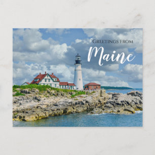Grüße vom Portland Maine Leuchtturm Postkarte