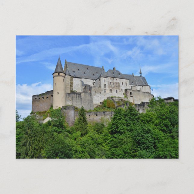 Grüße vom Schloss Vianden! Postkarte (Vorderseite)