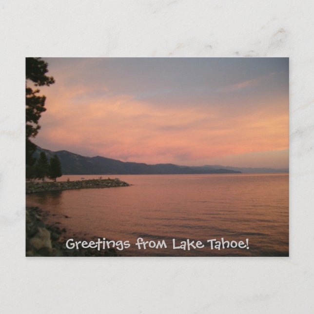 Grüße vom See Tahoe! Postkarte (Vorderseite)