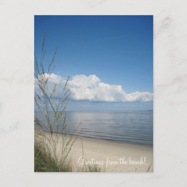Grüße vom Strand! Postkarte (Vorderseite)