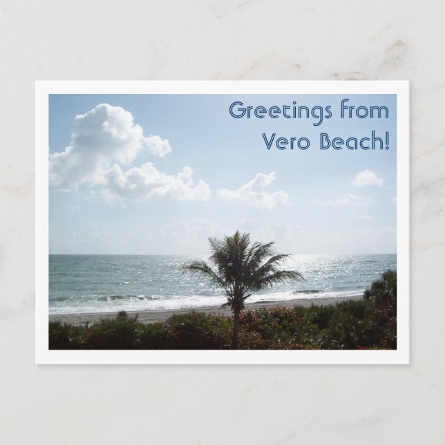 Grüße vom Vero Beach! Postkarte (Vorderseite)