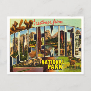 Grüße vom Yosemite National Park Reise Postkarte