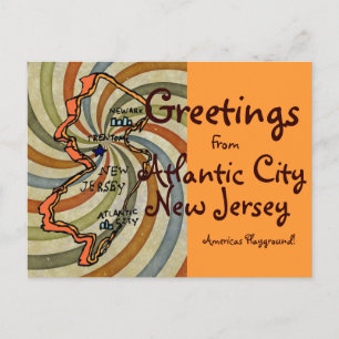 Grüße von AC New Jersey Postkarte