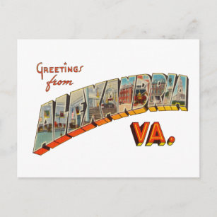 Grüße von Alexandria Virginia Postkarte