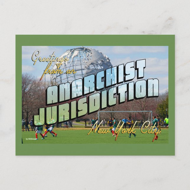 Grüße von Anarchist New York City! Postkarte (Vorderseite)