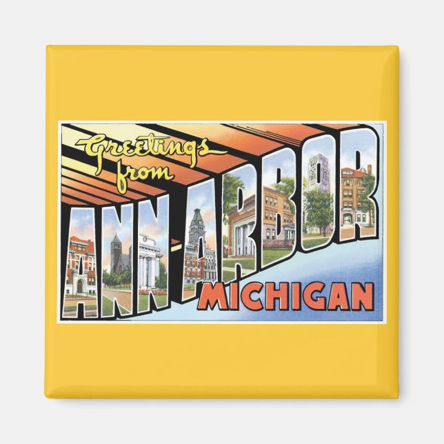Grüße von Ann Arbor, Michigan! Magnet (Vorne)