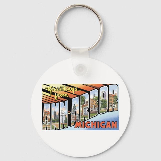 Grüße von Ann Arbor, Michigan Schlüsselanhänger (Vorderseite)
