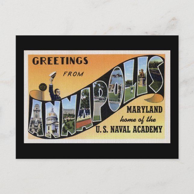 Grüße von Annapolis Maryland Postkarte (Vorderseite)