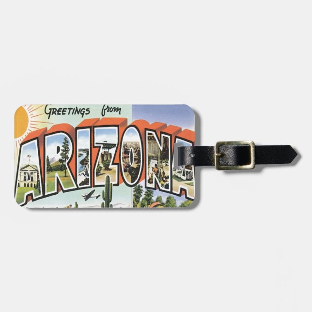 Grüße von Arizona Gepäckanhänger (Vorderseite horizontal)
