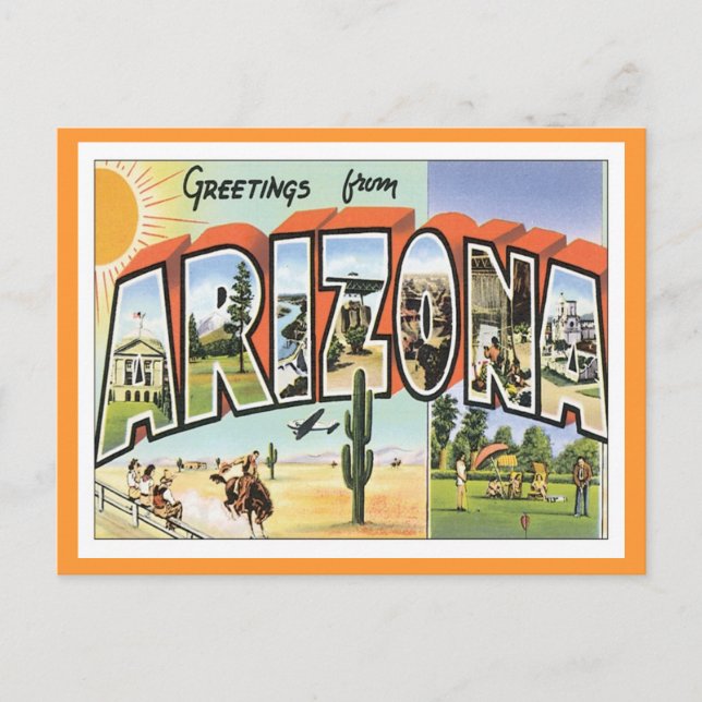 Grüße von Arizona Postkarte (Vorderseite)