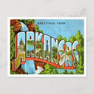 Grüße von Arkansas Vintage Travel Postkarte