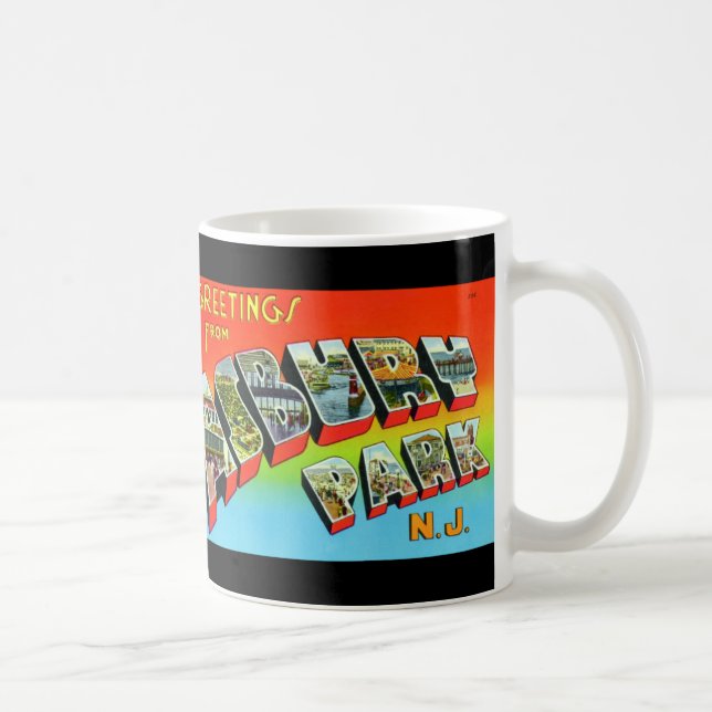 Grüße von Asbury parken NJ Vintage Tasse #2 (Rechts)