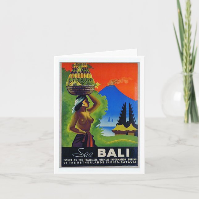 Grüße von Bali, Indonesien Karte (Vorderseite)