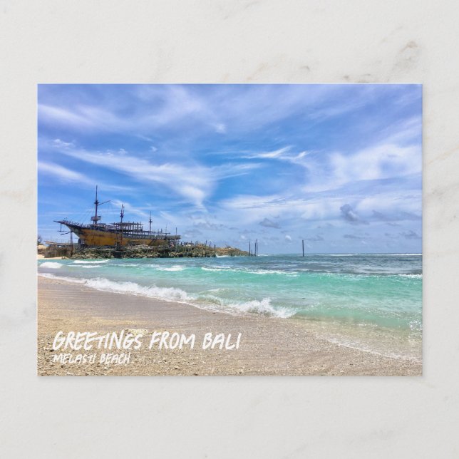 Grüße von Bali Postcard Feiertagspostkarte (Vorderseite)