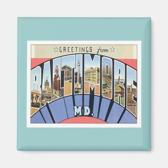 Grüße von Baltimore Maryland Magnet (Vorne)