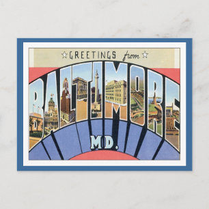 Grüße von Baltimore Maryland Postkarte