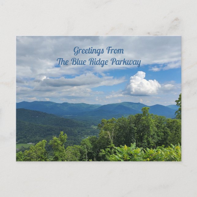 Grüße von Blue Ridge Parkway North Carolina Postkarte (Vorderseite)