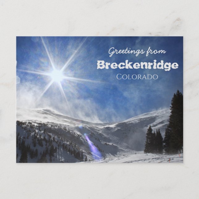 Grüße von Breckenridge Colorado Landschaftlich Postkarte (Vorderseite)