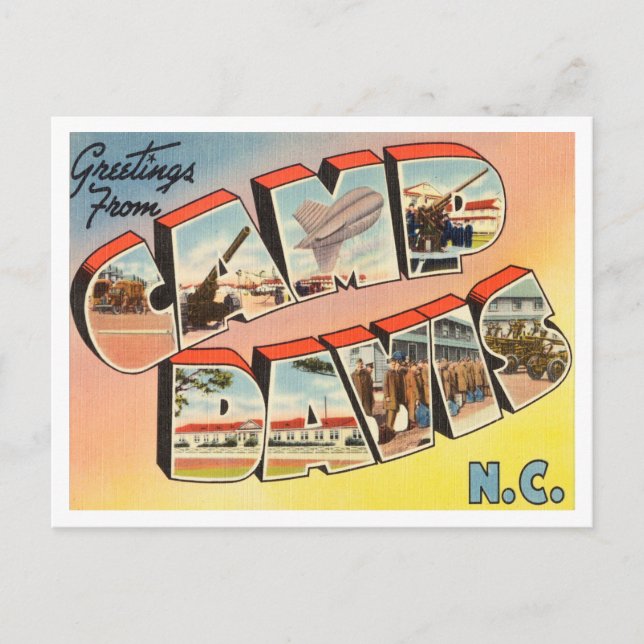 Grüße von Camp Davis, North Carolina Travel Postkarte (Vorderseite)