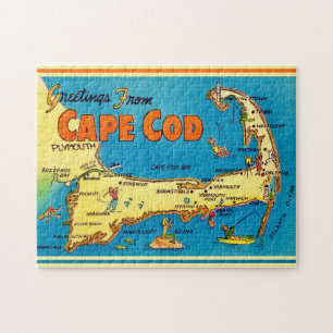 Grüße von Cape Cod 11x14 Karte