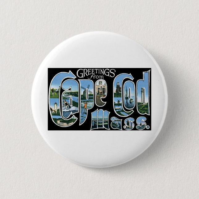 Grüße von Cape Cod Button (Vorderseite)
