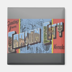 Grüße von Carson City Nevada, Vintag Magnet