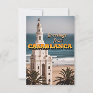 Grüße von Casablanca Dankeskarte