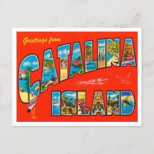 Grüße von Catalina Island, Kalifornien Reise Postkarte